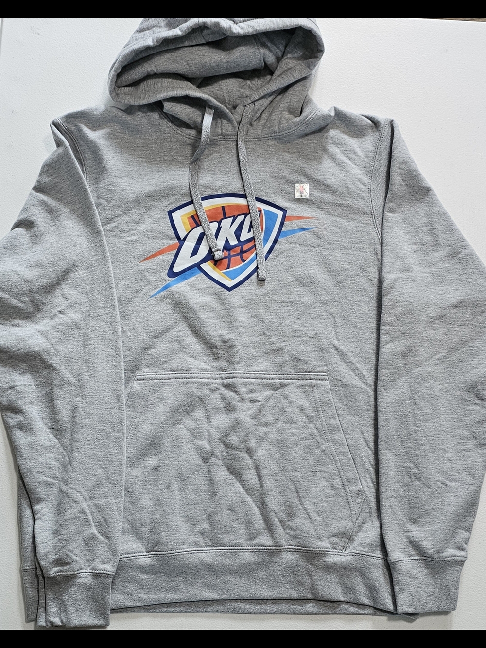 Oklahoma City Thunder Gray Hoodie - Team Logo Pullover